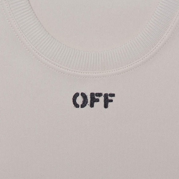 Off-White Beige Jersey Logo Top Virgil Abloh Shirt 2013 - Picture 4 of 9